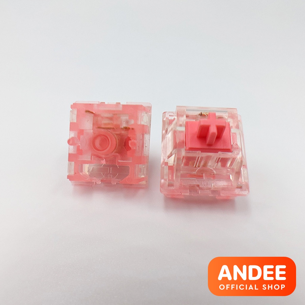 KTT Strawberry Dâu bán lẻ công tắc phím cơ tuyến tính lò xo 62g có lube sẵn siêu mượt