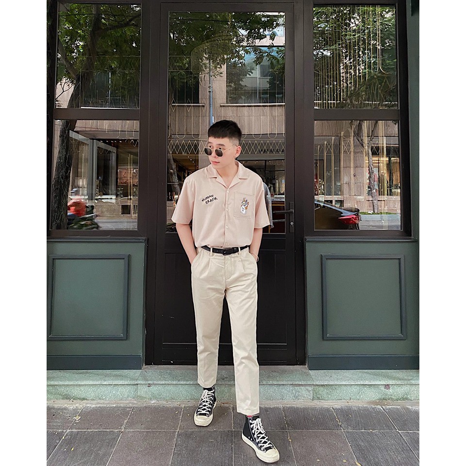 Sơmi Daisy Kills - Human Error - màu be vải kaki dày dặn