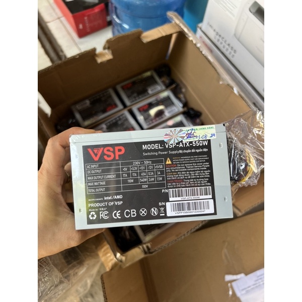 Nguồn   máy tính văn phòng Cmaster S550  Fan 12cm NEW + kèm dây nguồn