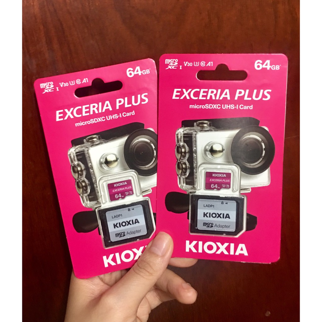 Thẻ nhớ MicroSDXC Kioxia Exceria Plus 64GB U3 4K V30 A1 R100MB/s W65MB/s