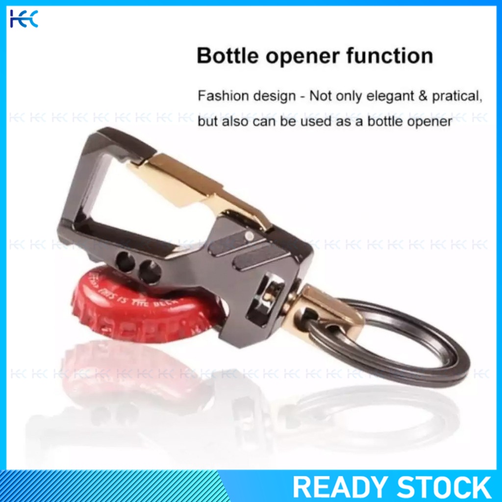 Móc khóa mở nắp chai bằng kim loại thời trang cho nam