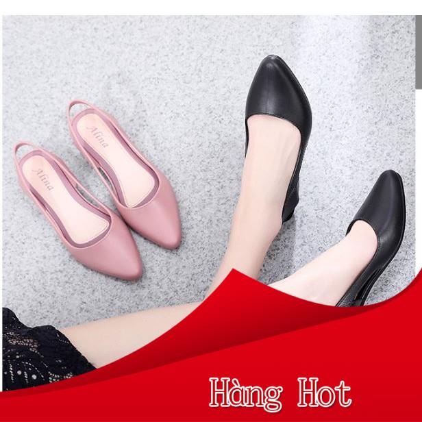 Sandal nữ đi mưa Alina cao 3.5p phong cách Hàn Quốc V241