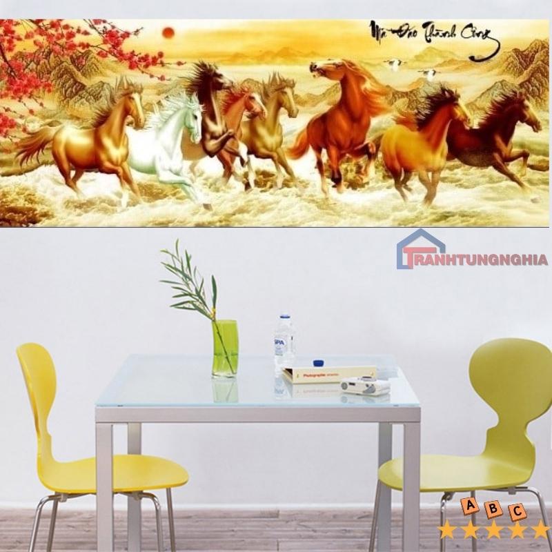 Tranh đính đá ABC tự làm mã đáo thành công (1m88 x 75cm)