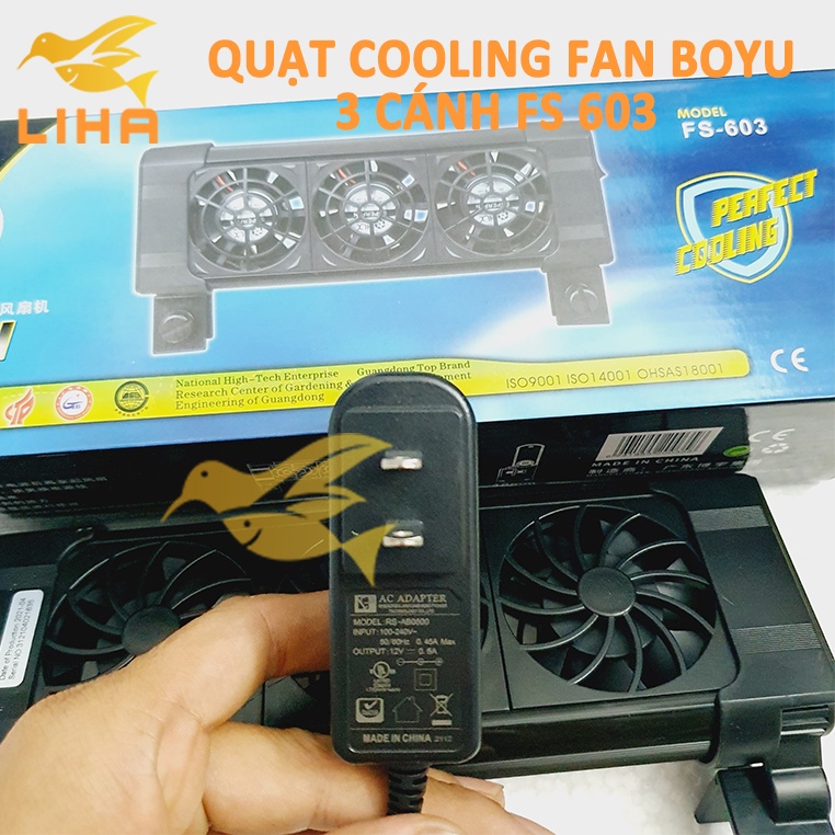 Quạt Làm Mát Bể Cá Boyu FS601 FS602 FS603 FS604 FS605 - Bền, Êm, Đẹp, Tiết Kiệm Điện Cho Bể Cá, Thủy Sinh