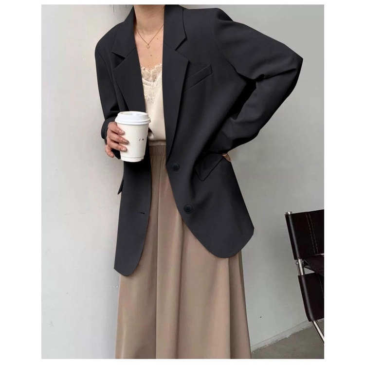 Áo khoác dáng rộng phong cách Hàn Quốc thời trang thu đông dành cho nữ Áo Blazer