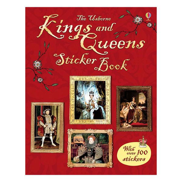 Sách Usborne - hình dán cho bé 6-8 tuổi Kings and Queens - sticker book