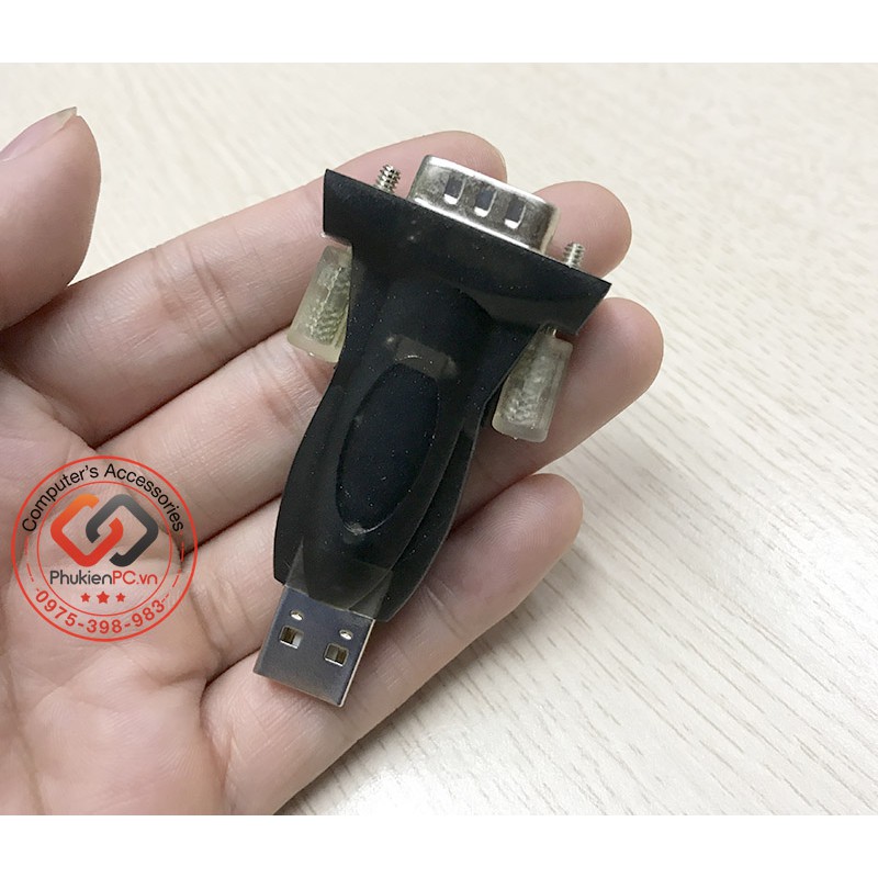 Đầu giắc chuyển USB sang RS232 COM nhỏ gọn, chipset FTDI hỗ trợ Win 7-8-10