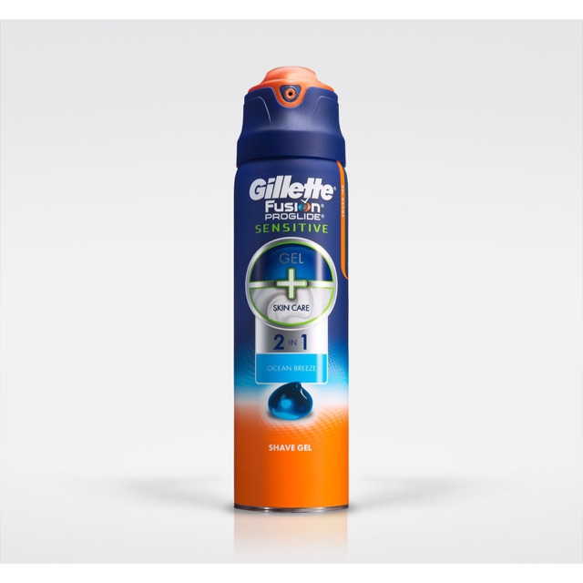 Gel cạo râu 2 in 1 Gillette Sensitive 170g- mẫu mới