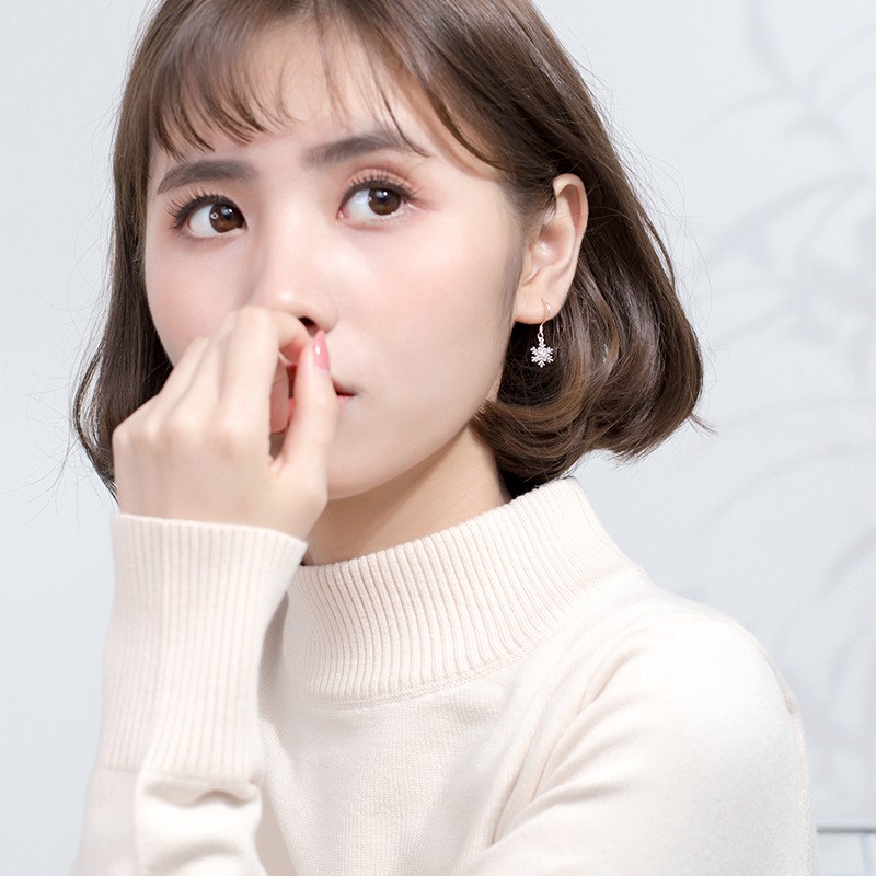 Bông tai bông tuyết xinh xắn cho nữ B2620 - Bảo Ngọc Jewelry