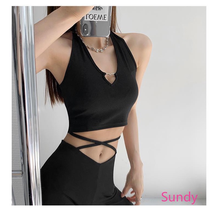 Áo Croptop Cổ Chữ V Khoét Sâu Quyến Rũ Thời Trang Mùa Hè Có Size Lớn Cho Nữ