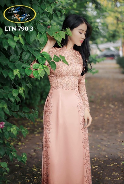 Vải áo dài giả ren