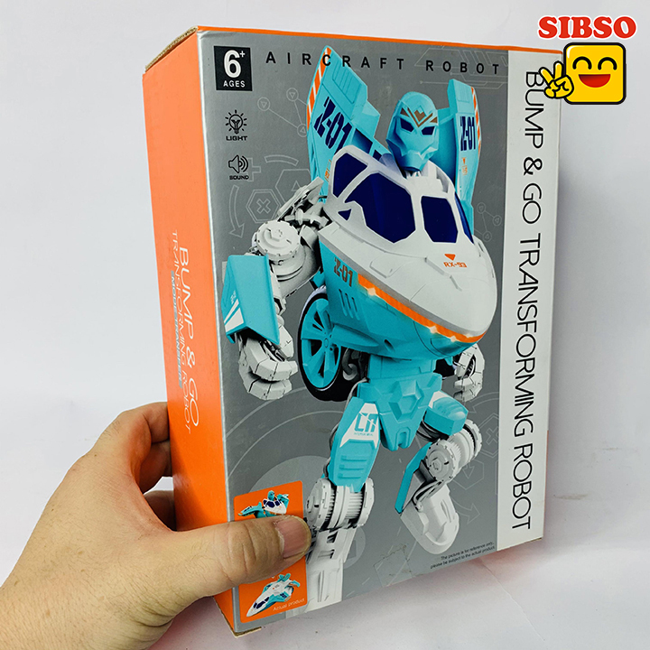 ẢNH THẬT - MÁY BAY BIẾN HÌNH ROBOT BUMP AND TRANSFORMING ROBOT B0855 - ĐỒ CHƠI SÁNG TẠO