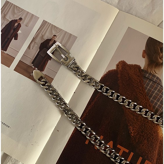 Dây nịt làm bằng kim loại kiểu dáng thời trang Punk