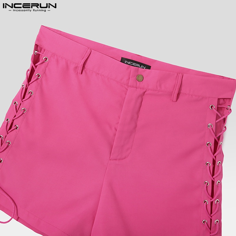 Trang phục Incerun gồm áo croptop tay dài và quần short cột dây phong cách dự tiệc cho nam