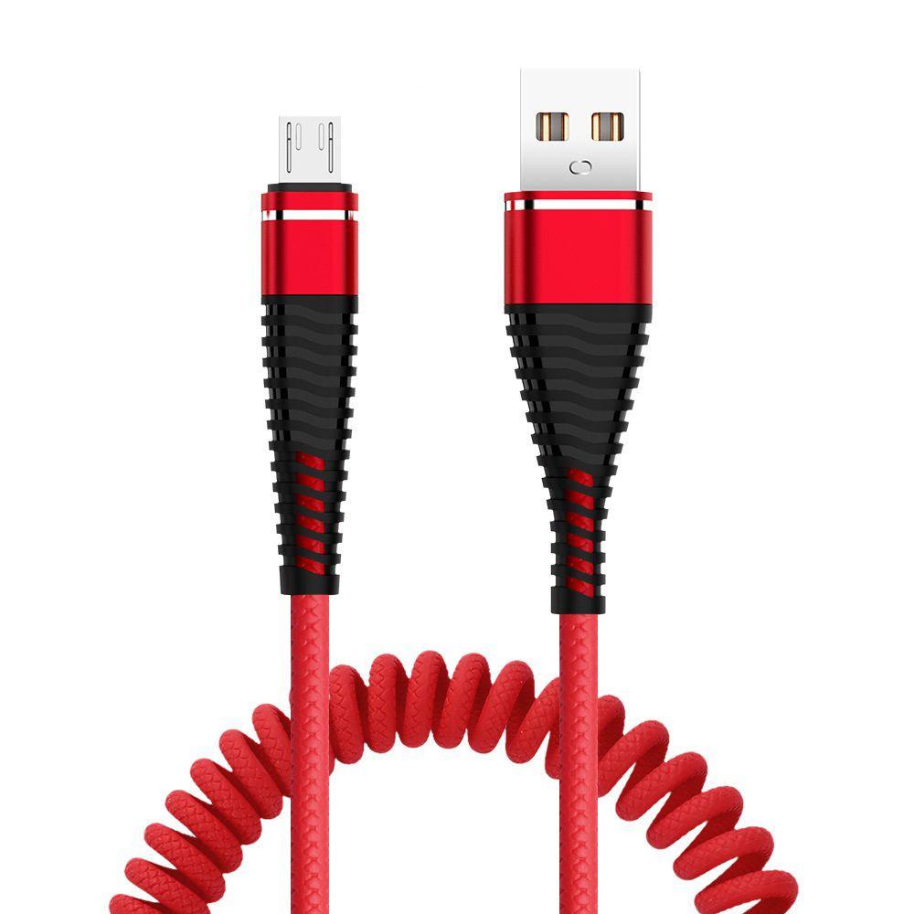 Cáp Sạc Nhanh Micro USB Type C Có Thể Thu Gọn Tiện Dụng Cho Điện Thoại