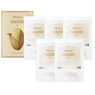 Combo 5 Miếng Mặt Nạ Giấy Tinh Chất Gạo JM Solution Lacto Saccharomyces Golden Rice Mask