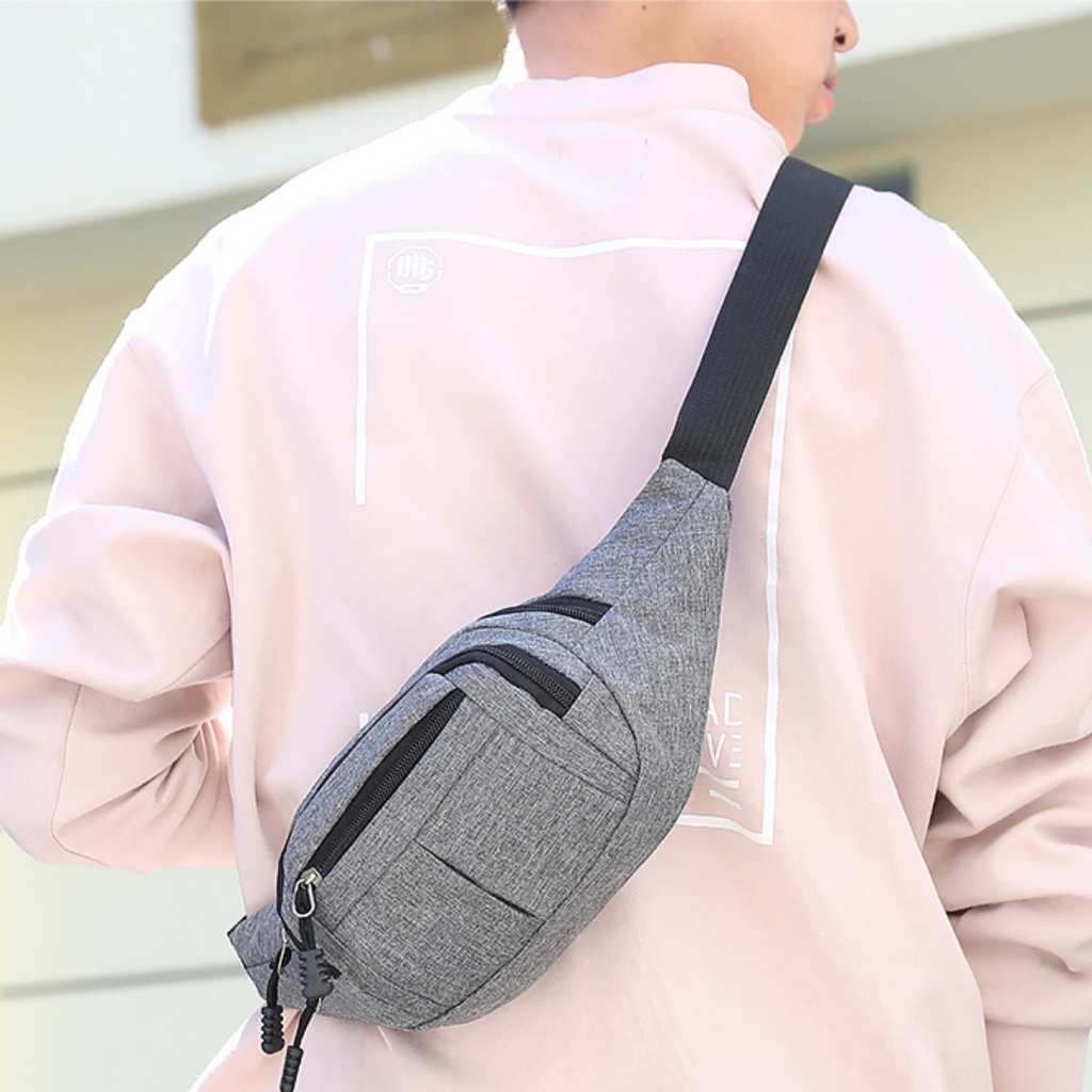 Túi đeo chéo nam,túi bao tử mini vải Canvas phong cách Streetwear đường phố | BigBuy360 - bigbuy360.vn