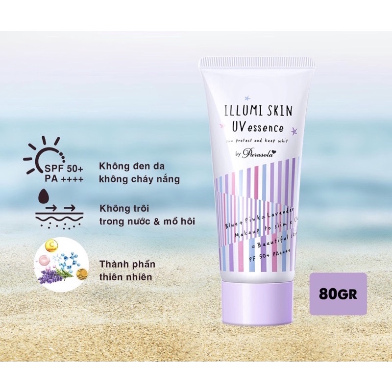 KEM CHỐNG NẮNG nâng tone da, hiệu ứng thon gọn mặt, không bết dính, SPF50+++ (80g)