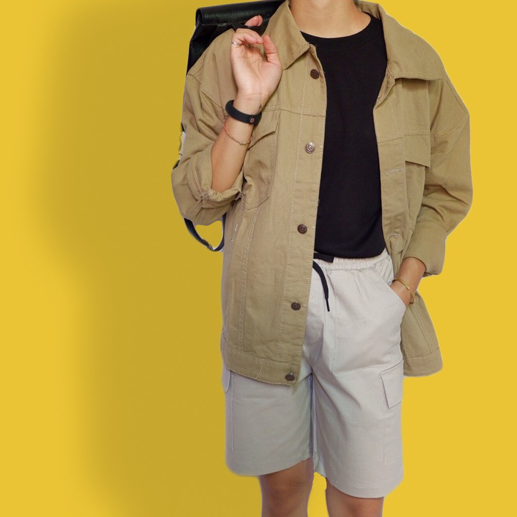 Áo Khoác Kaki Jacket (Màu Be)
