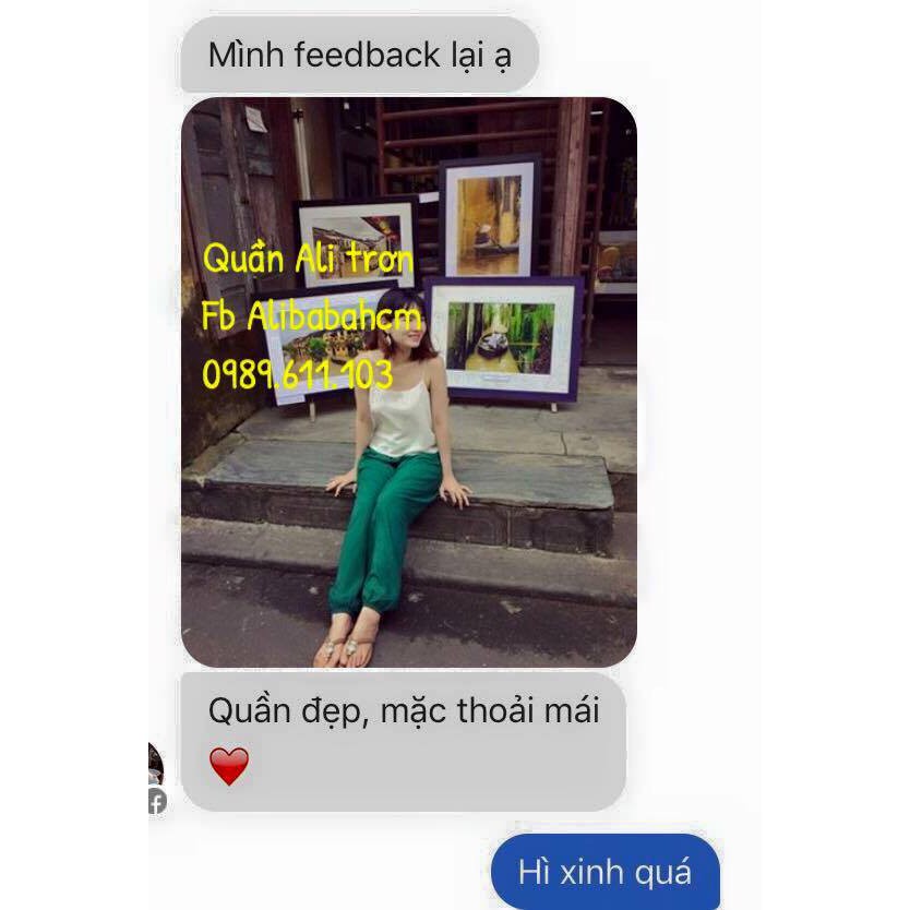 🌸 Quần lanh dài màu trơn Alibaba Harem