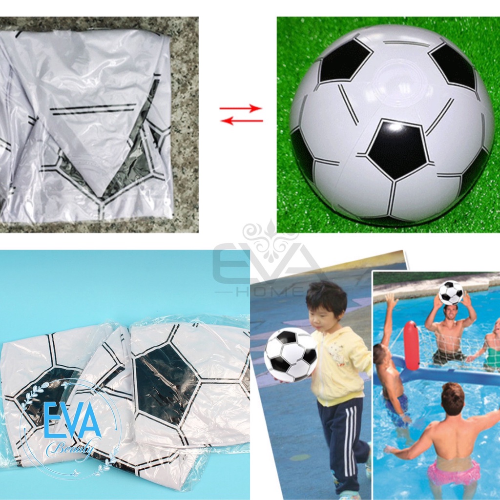 Đồ chơi Banh Bơm Hơi / Bóng Bơm Hơi Cho Trẻ Em Đá Banh Và Chơi Dưới Nước Bãi Biển 30 Cm Kèm Bơm Tay Tiện Lợi