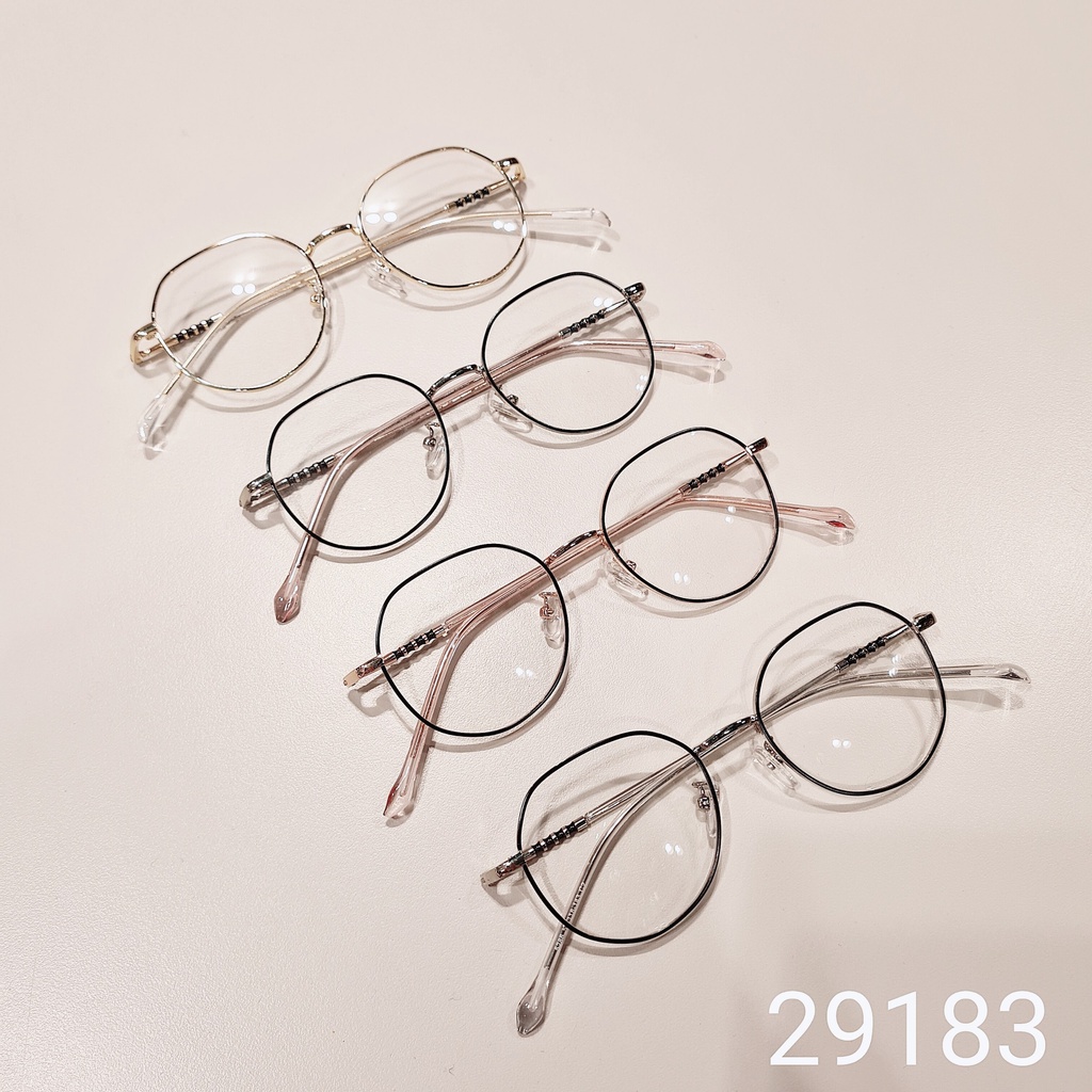 Gọng kính cận thời trang nữ Lilyeyewear mắt đa giác kim loại giả cận thanh mảnh 29183