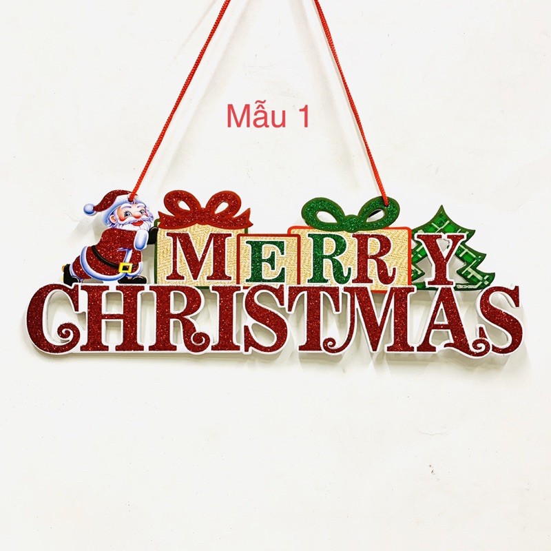 Chữ Merry Christmas treo cây thông hoặc dán tường phụ kiện trang trí noel - giáng sinh dài 40cm