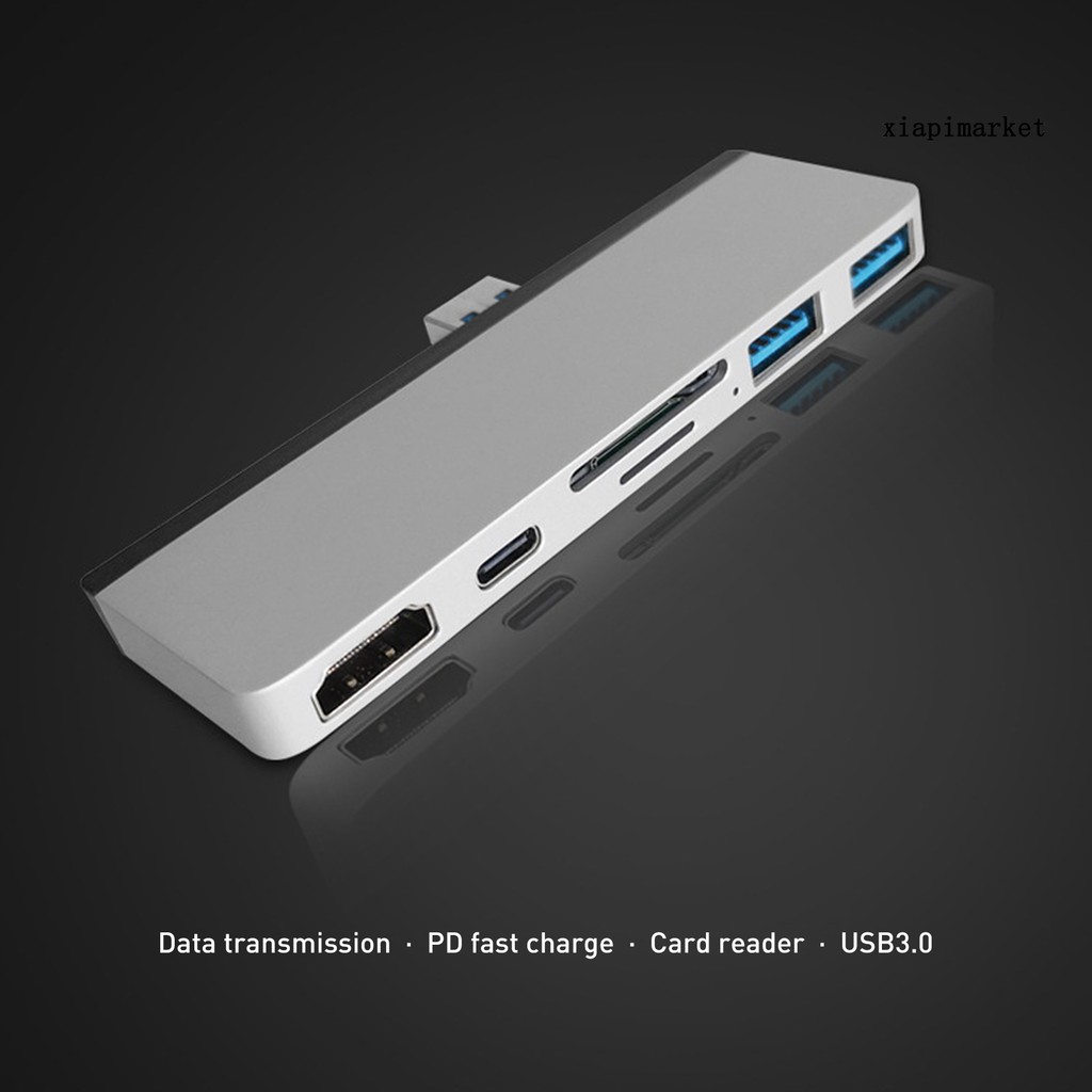 Đầu Đọc Thẻ Nhớ Usb 3.0 Type C 5 Trong 1 Cho Máy Tính Surface Pro7