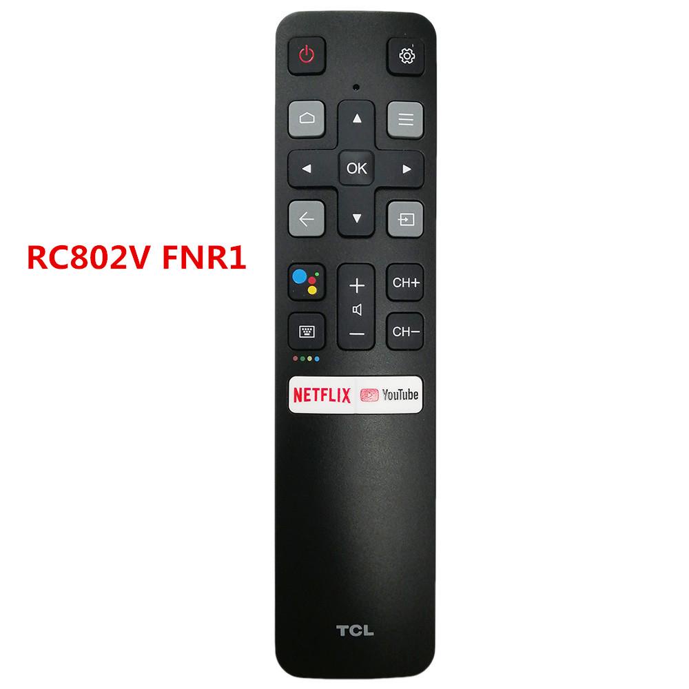 Điều Khiển Từ Xa Bằng Giọng Nói RC802V FNR1 Cho TCL Android 4K Smart TV YouTube 49P30FS 65P8S 55C715 49S6800 43S434
