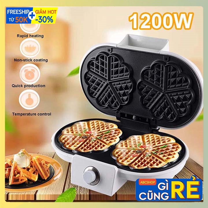Máy làm bánh kẹp tàn ong,máy làm bánh bông lan đôi sokany bảo hành 12 tháng