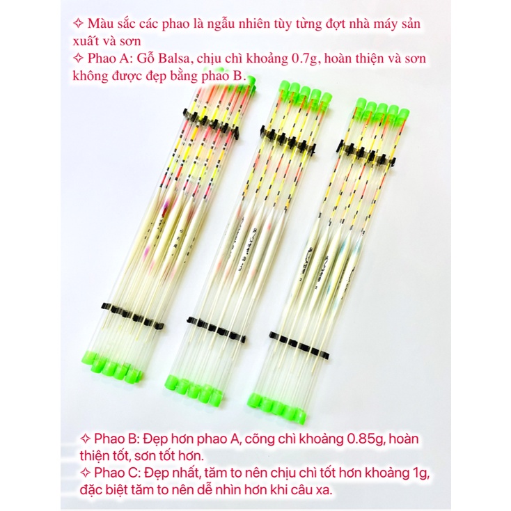 Phao câu cá RẺ VÔ ĐỊCH ★ Phao Cỏ Nhạy câu đơn, câu tay, câu đài, câu sông-suối-ao-hồ... Loại tốt - Giá rẻ nhất