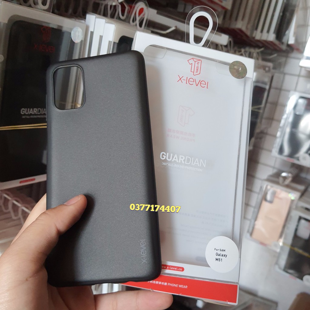 Ốp lưng Samsung Galaxy M51 2020 hiệu X-level Guardian nhám mỏng siêu mềm mịn