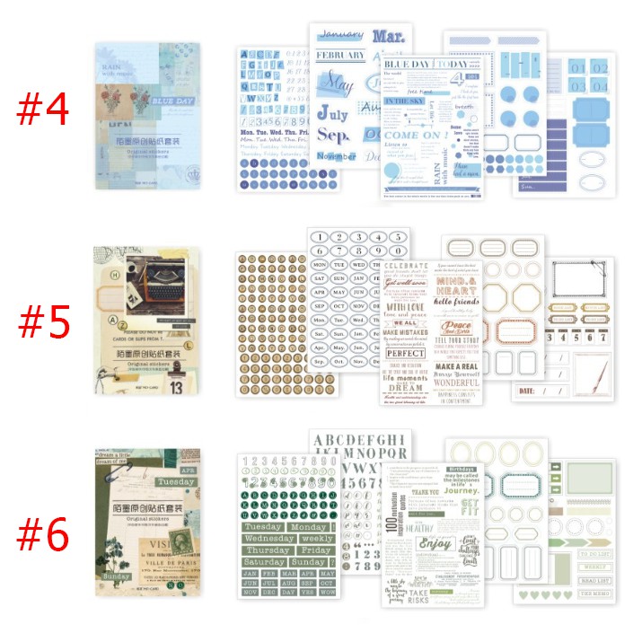 Sticker tiện ích trang trí scrapbook, sổ tay planner,.. ( 022 )