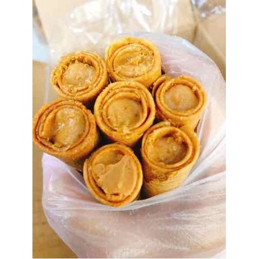 Bánh ống ngò nhân kem bơ đậu phộng thơm ngon pet 500gram ăn vặt nhà làm