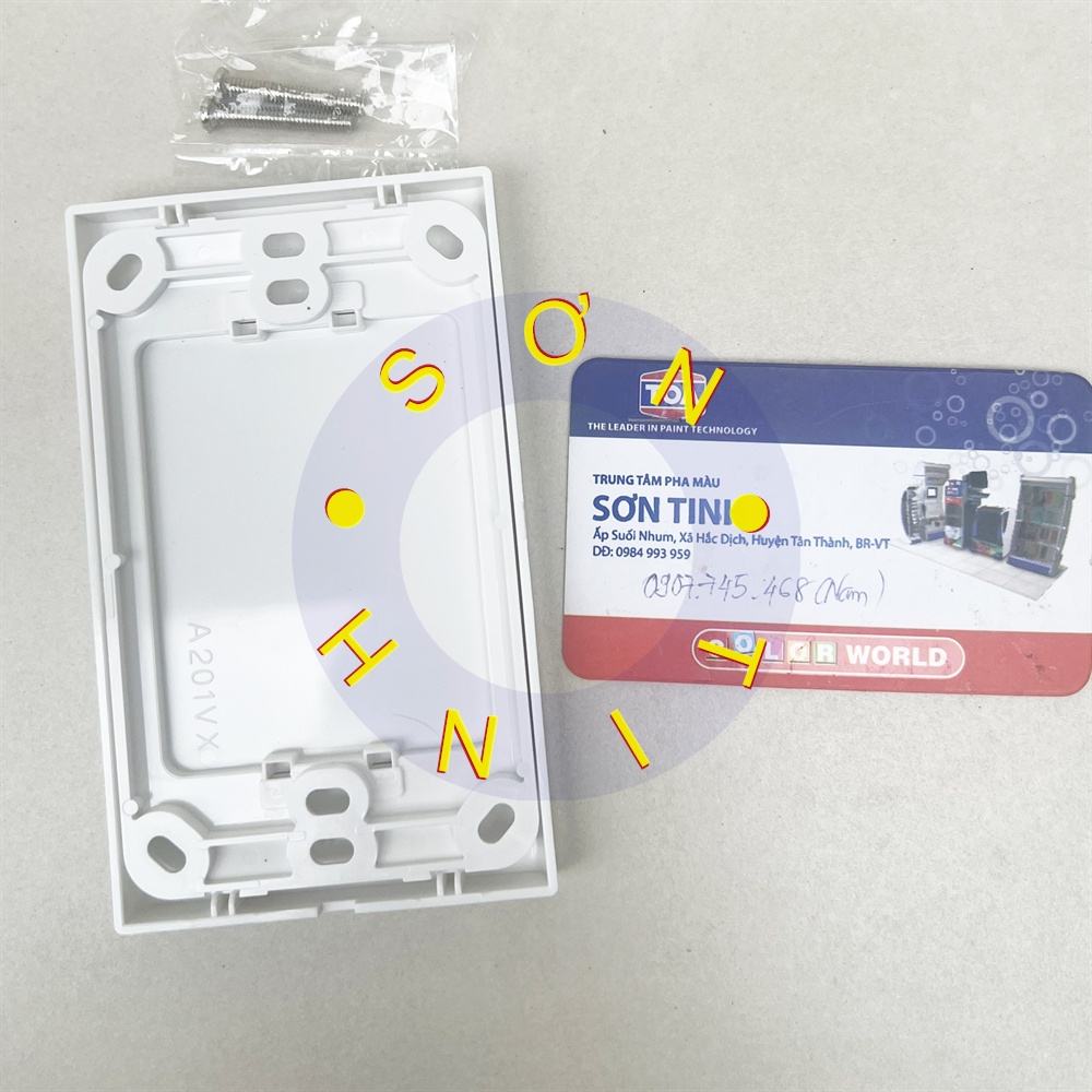 Mặt công tắc trơn A201VXN âm tường , nổi ĐƠN CHỮ NHẬT MPE