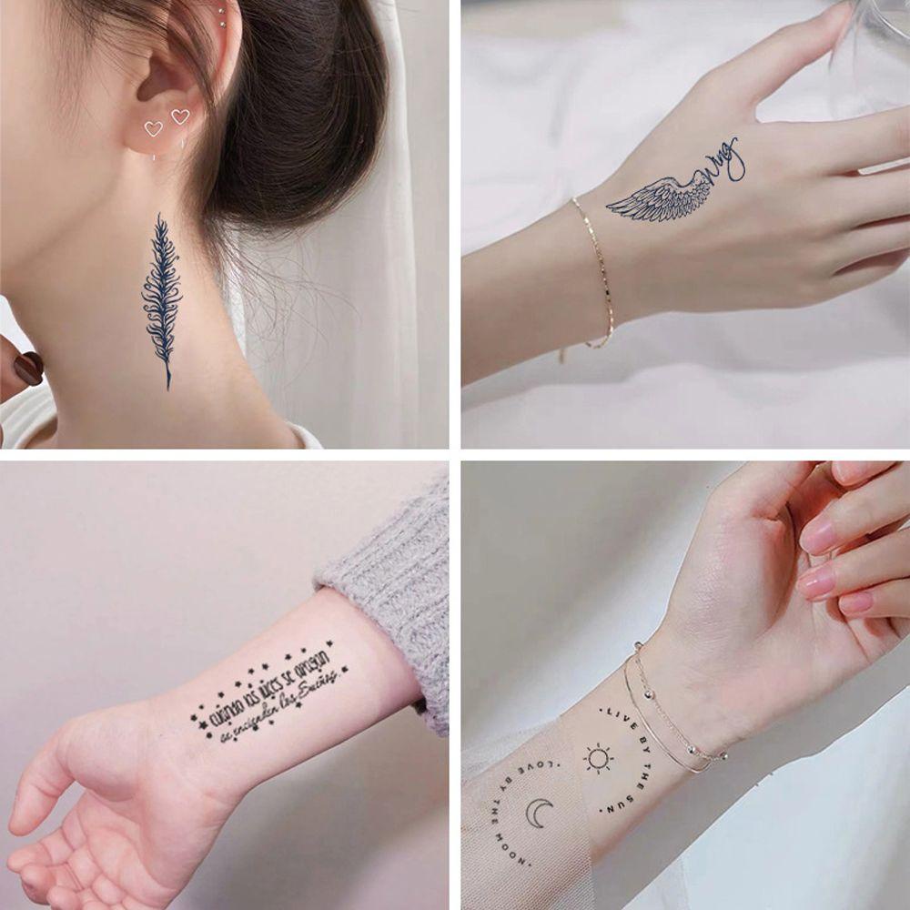 Hình Xăm Dán Tạm Thời HUMBERTO Trung Quốc Không Lặp Lại Chữ Tiếng Anh Chống Nước Cho Nữ
