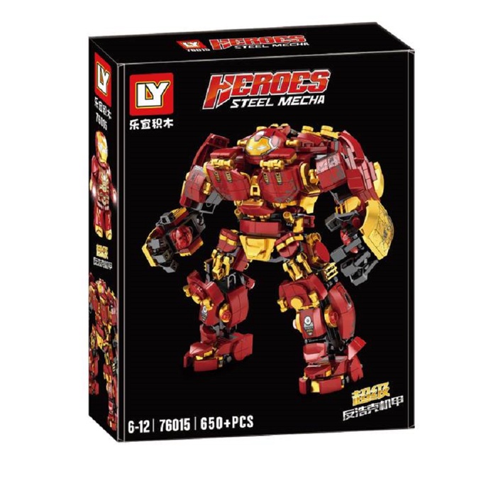 Đồ chơi Lắp ghép Mô hình  LY 76015  Bộ lắp ráp người sắt Heroes