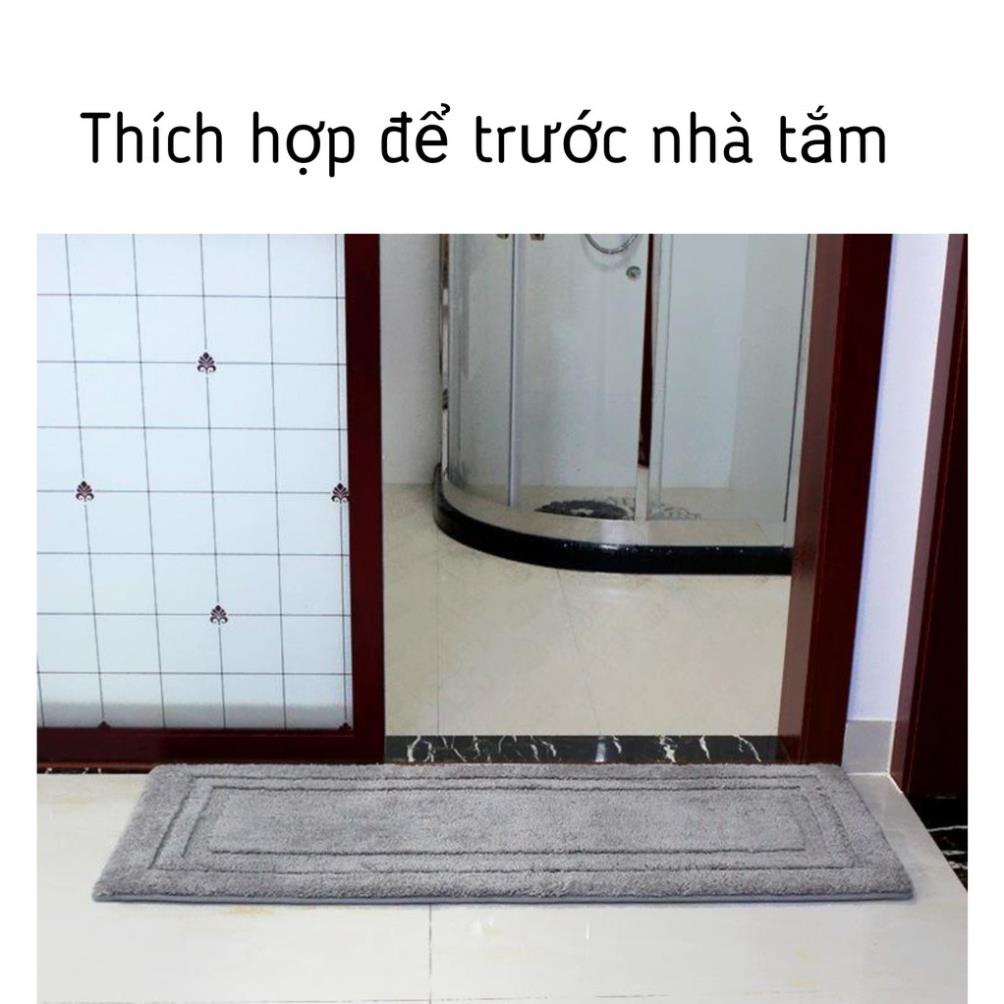 Thảm chùi chân, thảm bếp lông len dày, chống trơn trượt hàng cao cấp MINHOME88 kích thước dài 40x60cm và 45x1,2m