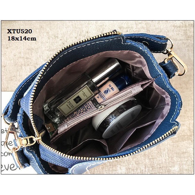 [Siêu Rẻ] XTU520 Túi đeo chéo da chần phong cách Hàn Quốc | BigBuy360 - bigbuy360.vn