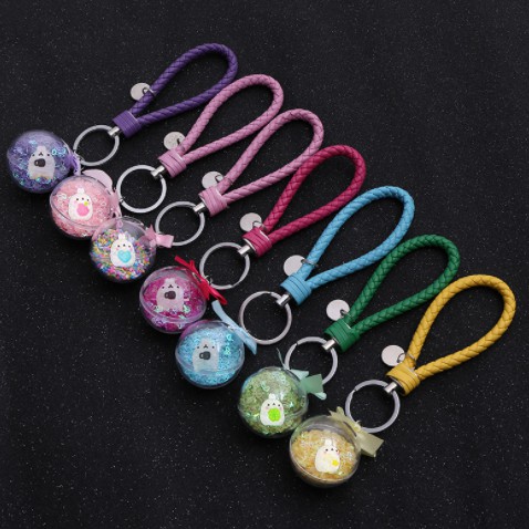 Móc khoá quả cầu molang hologram MKQC12 móc khoá cute dễ thương kpop idol hoạt hình