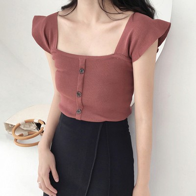 FREESHIP ĐƠN 99K_ Áo Kiểu Camisole Màu Trơn Đơn Giản