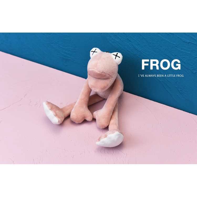 Korean version of fun plush cute frog keychain pendant accessories