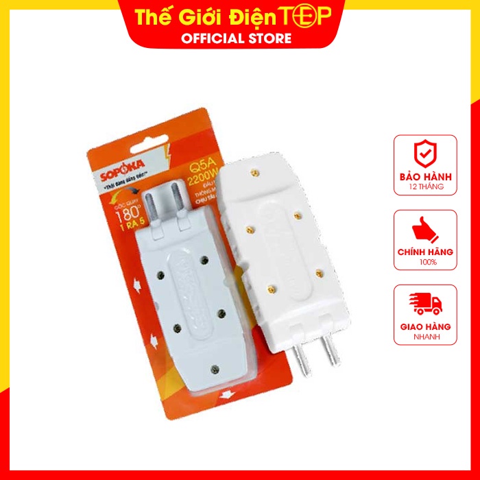 Đầu Nối Thông Minh - Ổ Cắm Điện Chia 3, Chia 5 SOPOKA