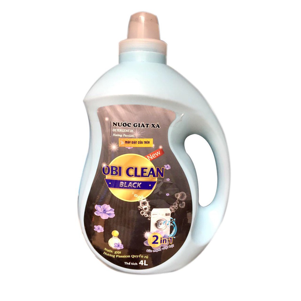 Chai nước giặt xả OBI CLEAN Công nghệ Thái Lan 4l hương Passion Quyến rũ