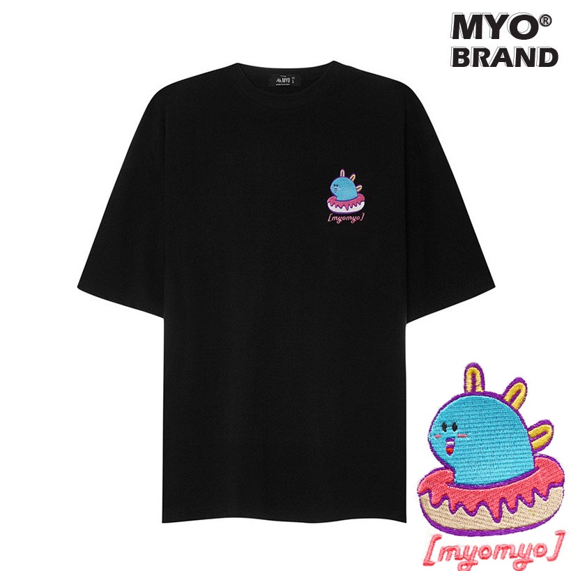 Áo Form Rộng Nam MYO Vải Cotton Thêu Sâu Bánh