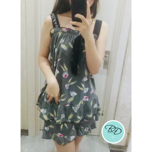 🌿ĐỒ BỘ 2 DÂY CHẤT THUN SỮA - HỌA TIẾT SIÊU XINH💕🌿