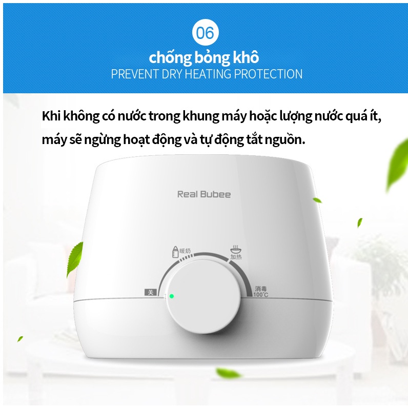 [HCM]Máy Hâm ủ Sữa Đôi Đa Năng REAL BUBEE Hâm Sữa, Tiệt Trùng,Ủ Cháo Hàng-An toàn và không lo lắng[hoả tốc]