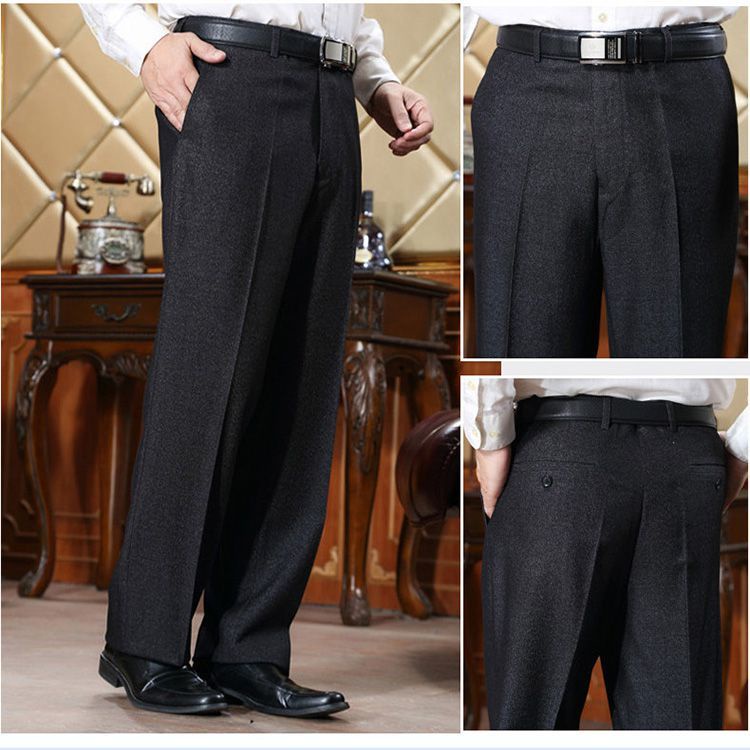 Quần tây ống đứng dày dặn thời trang trung niên cho nam