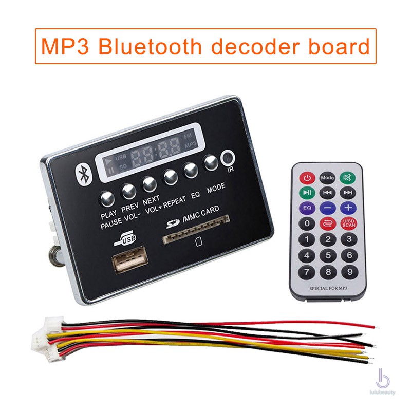 Bảng Mạch Giải Mã Âm Thanh Mp3 Điều Khiển Từ Xa Wma Wav Fm Radio Aux 5v / 12v