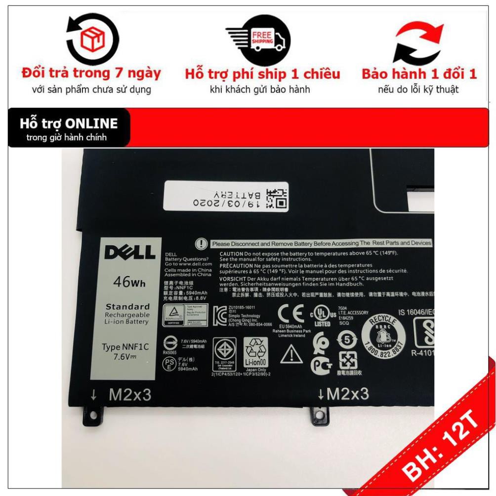 [BH12TH] . Pin Dell XPS 13 9365 mã pin NN1FC – Hàng Z.in logo D.ell – Có Video chi tiết